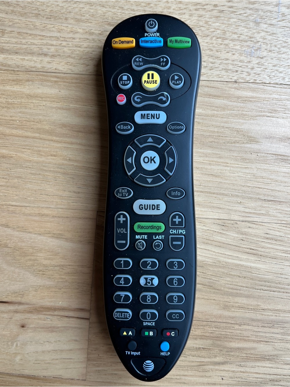 AT&T U-Verse S30-S1B Remote Control Backlit